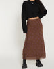 Imagen de Rindu Maxi Skirt in Flower Stem Flock Marrón