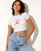 Imagen de Ringer Tee in Winter White Peony Bind Its Not Me Its You