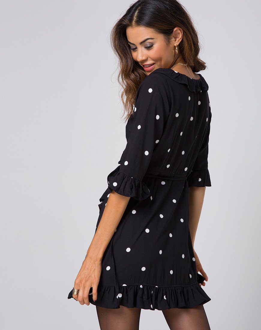 Imagen de Vestido Riser en Polkadot Blanco y Negro