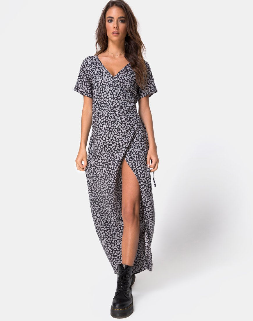 Imagen de Riva Dress in Ditsy Rose Negro