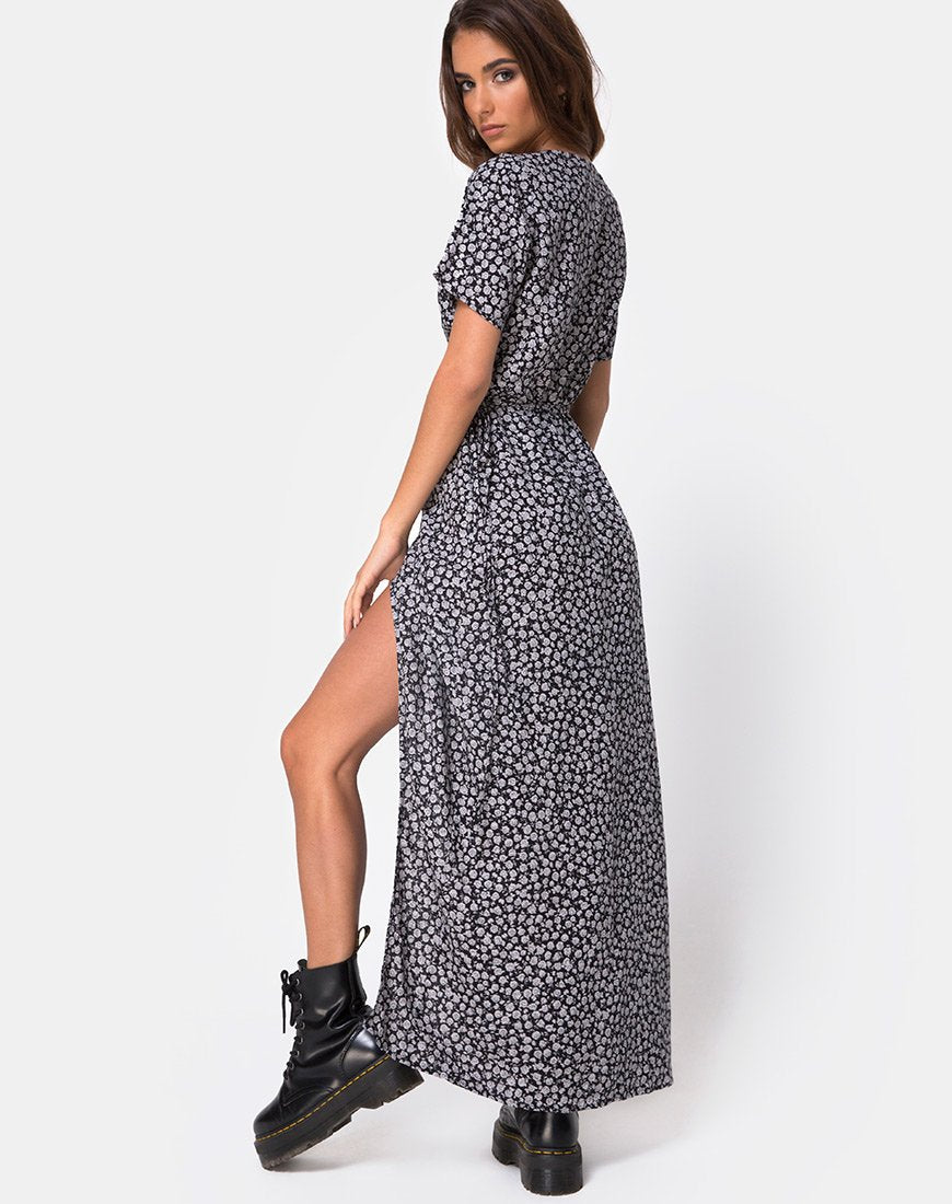 Imagen de Riva Dress in Ditsy Rose Negro
