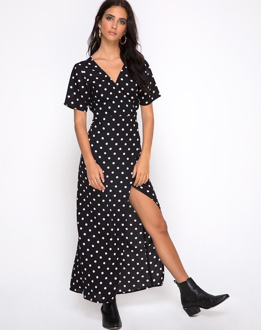 Imagen de Vestido Riva en Polka Medio B/N