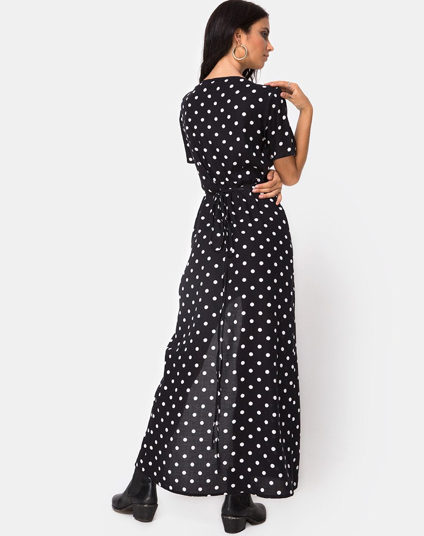 Imagen de Vestido Riva en Polka Medio B/N