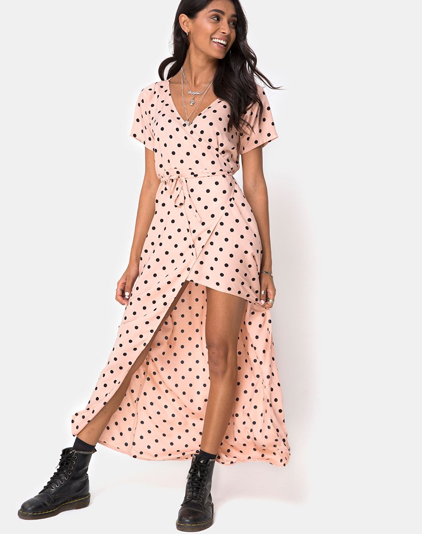 Vestido Riva en New Polka Nude Negro