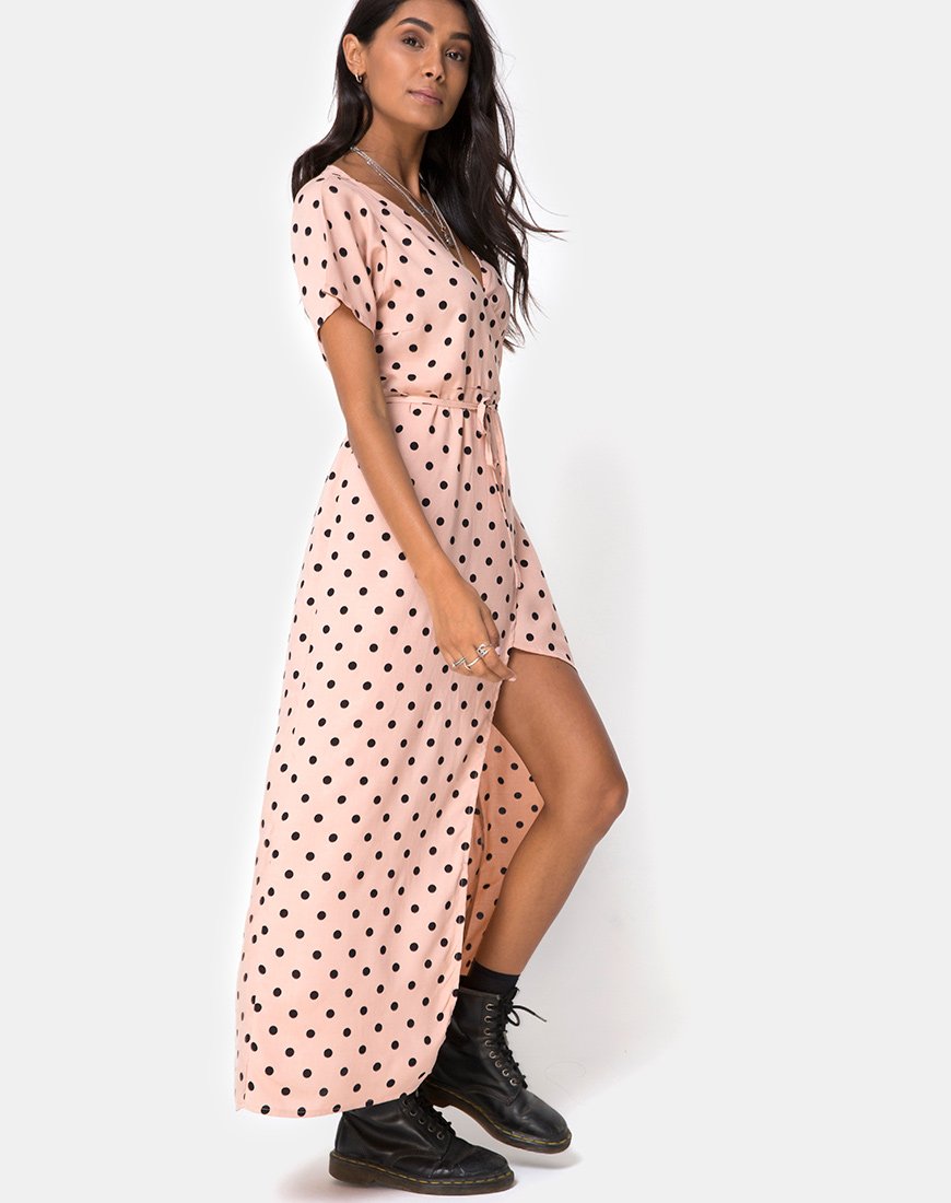 Imagen del vestido Riva en New Polka Nude Negro