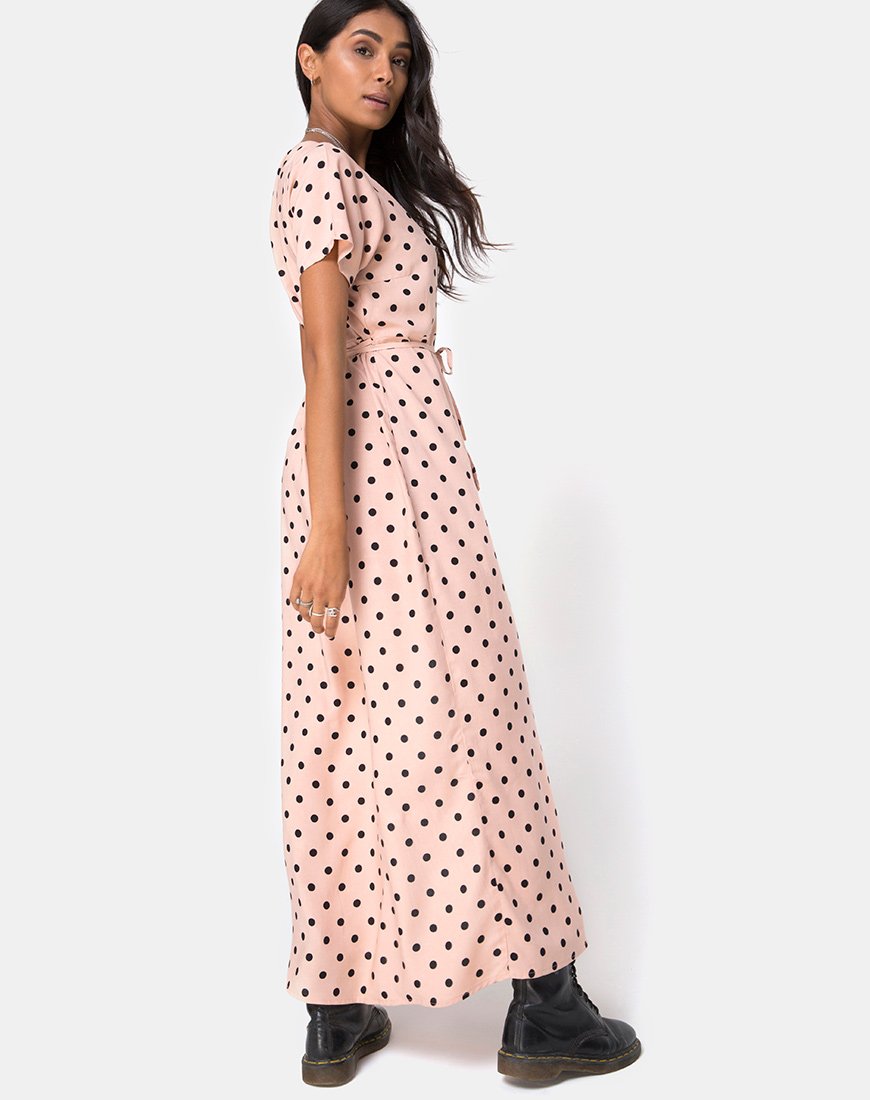 Imagen del vestido Riva en New Polka Nude Negro
