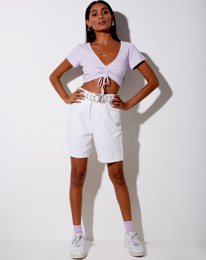 Imagen de Rivera Crop Top en Rib Violeta
