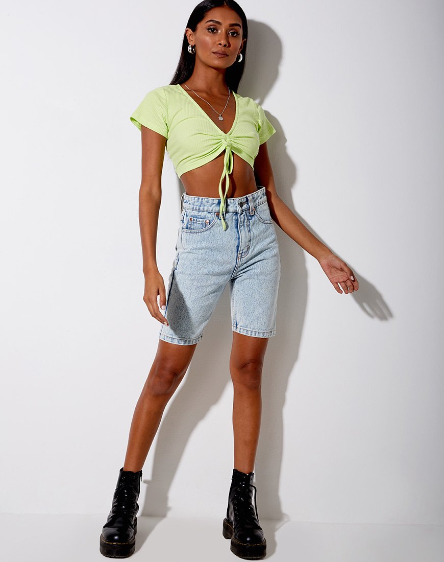 Imagen de Rivera Crop Top en Rib Lime