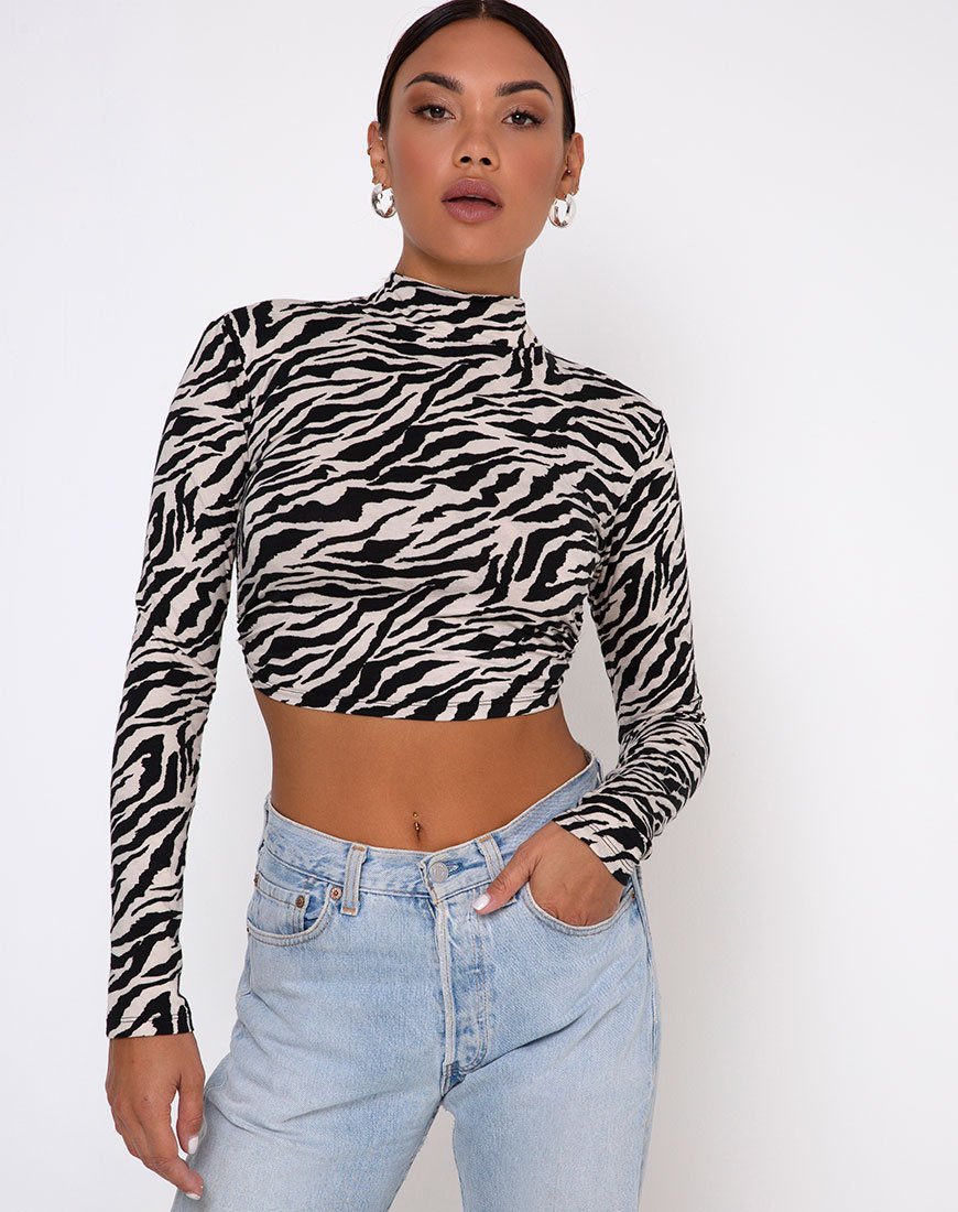 Imagen de Quelia Crop Top en 90s Zebra