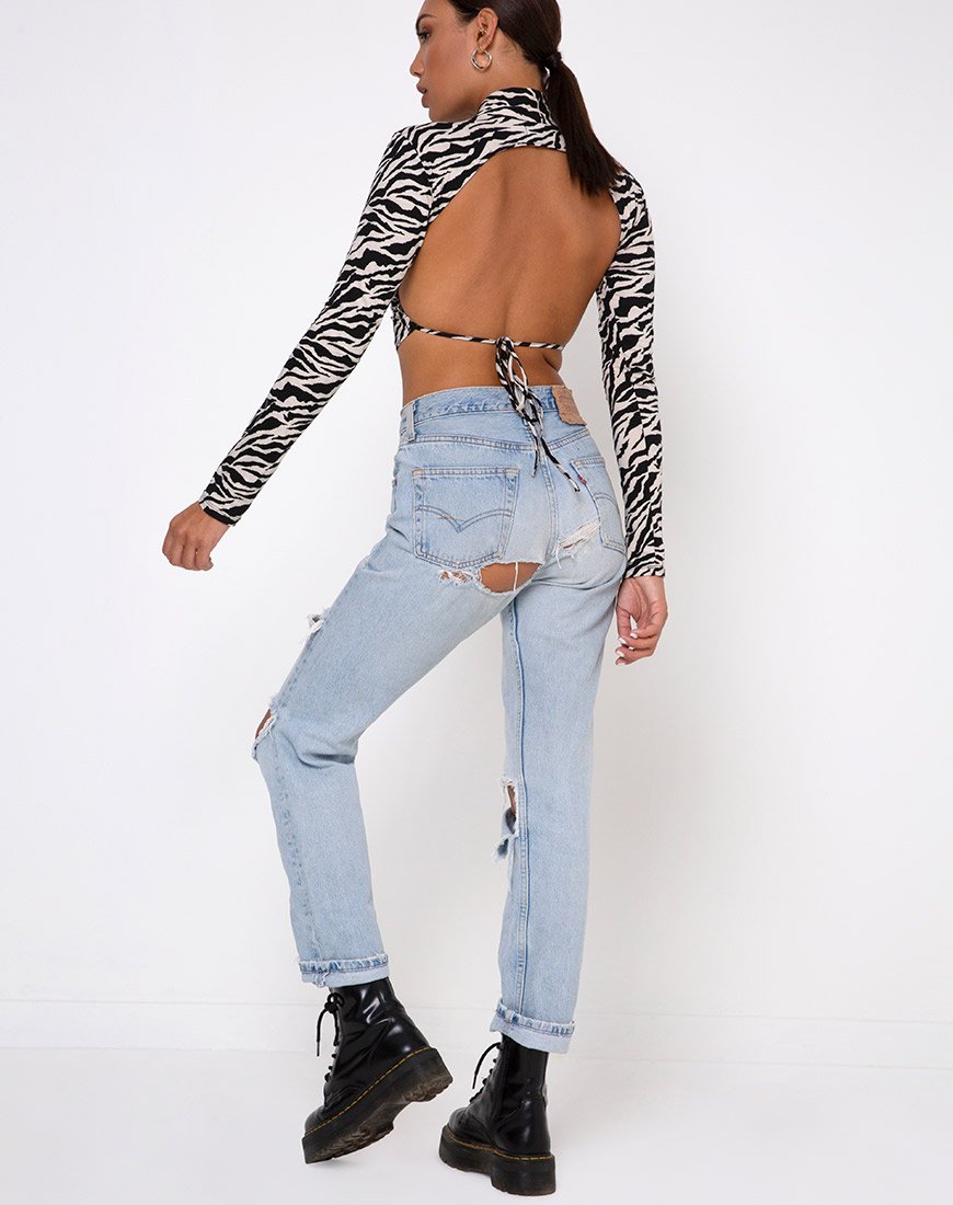 Imagen de Quelia Crop Top en 90s Zebra