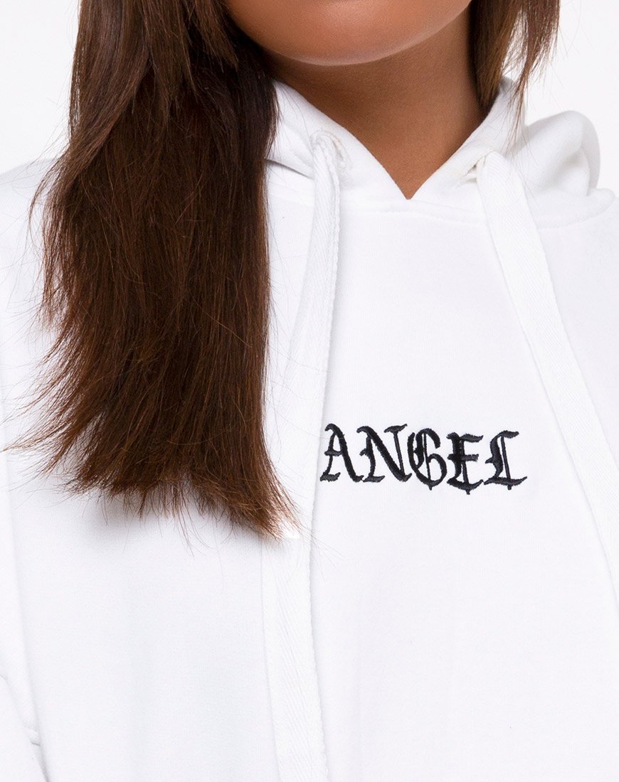 Imagen de Oversize Hoody in White Angel Embro