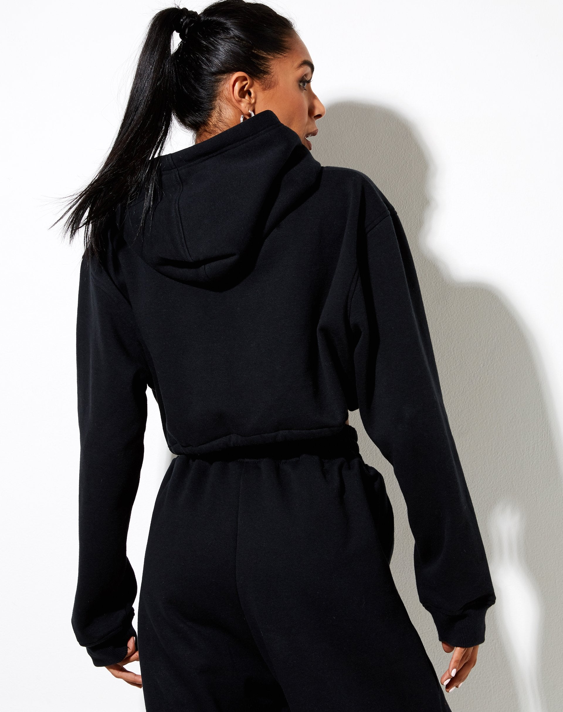 Imagen de Caden Hoodie in Black with Scorpion White Embro