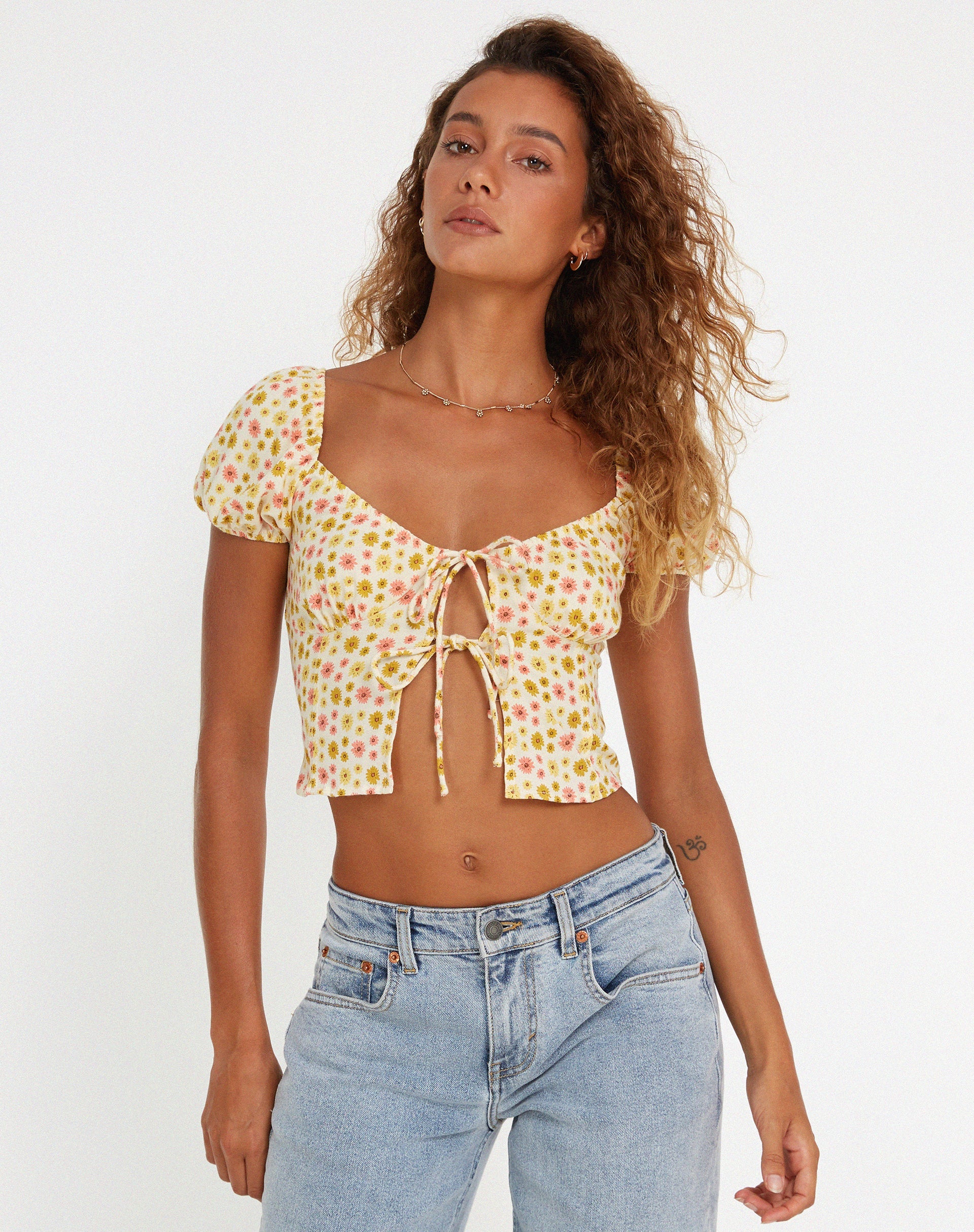 imagen de Rom Top en Daisy Chain Crema