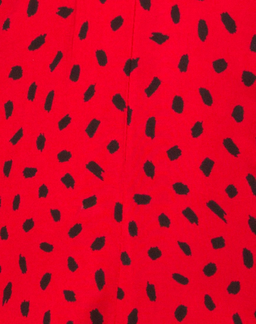 Imagen de Romalo Playsuit en Mini Diana Dot Rojo y Negro