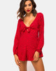 Imagen de Romalo Playsuit en Mini Diana Dot Rojo y Negro