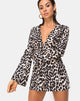 Imagen de Romeo Plunge Playsuit in Oversize Jaguar