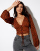 Imagen de Romina Top en Dainty Daisy Marrón Bombay