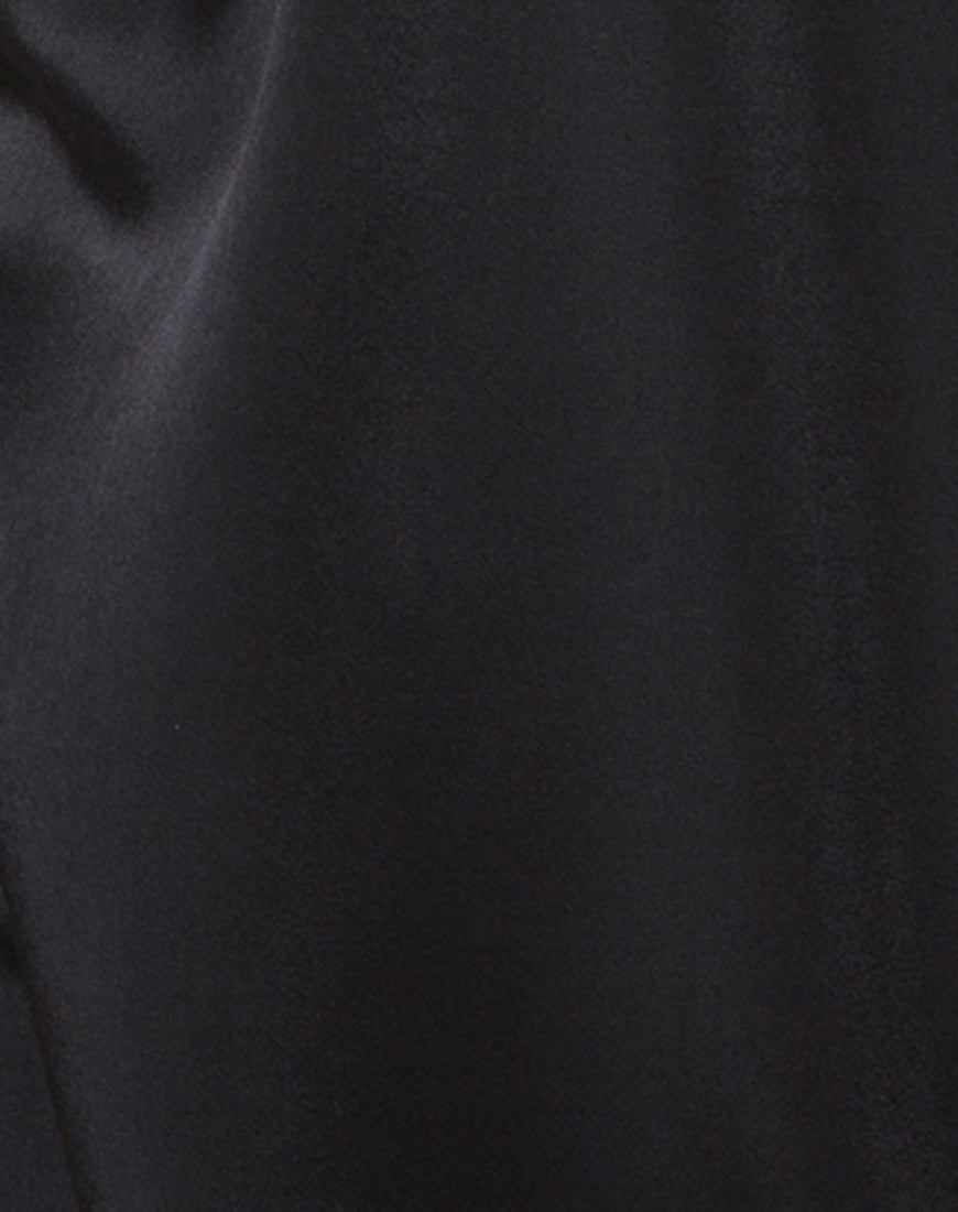 Imagen de Roppan Slip Dress in Satin Negro