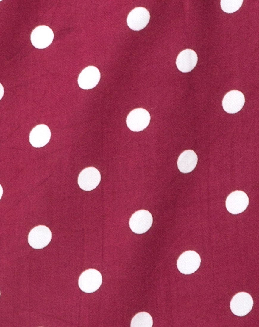 Imagen de Roppan Slip Dress in Medium Polka Wine