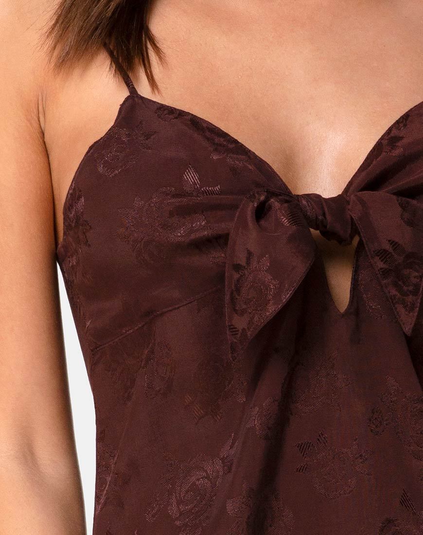 Imagen de Ronina Mini Dress in Satin Rose Cocoa