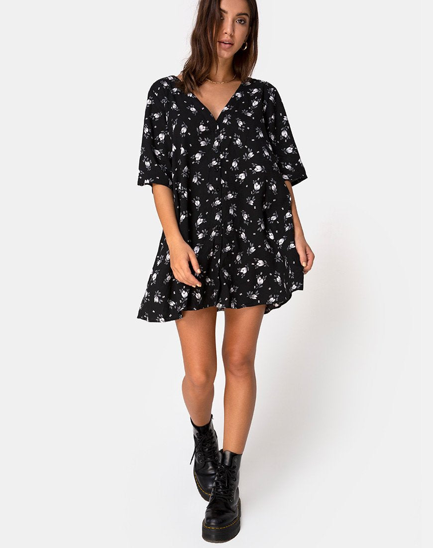 Imagen del vestido Rosella Swing en tulipán oscuro