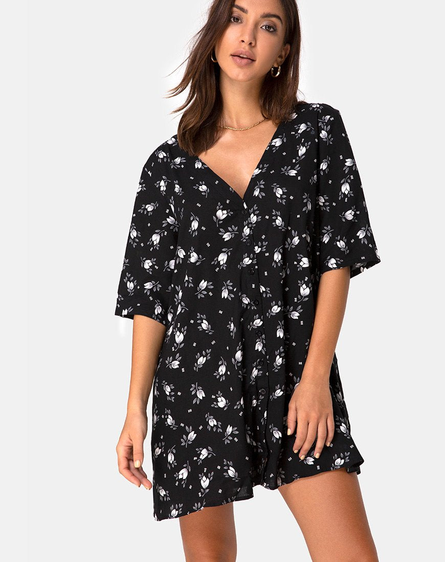 Imagen del vestido Rosella Swing en tulipán oscuro