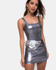 Imagen del vestido Rosie plateado metalizado