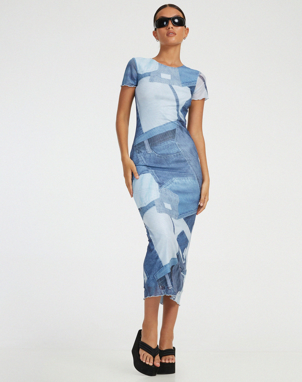 Vestido Midi Roska en Denim Pocket