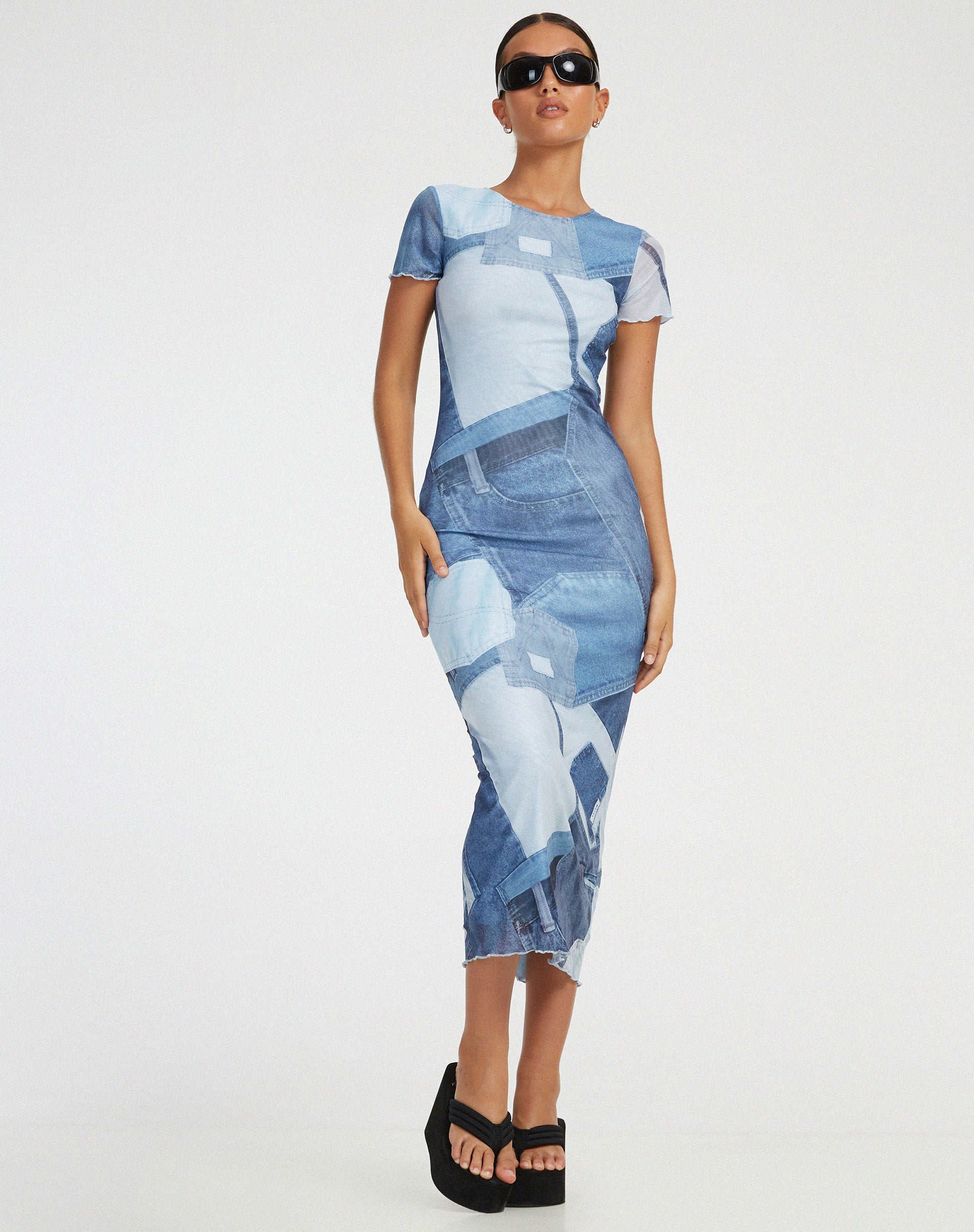 imagen de Roska Midi Dress in Denim Pocket