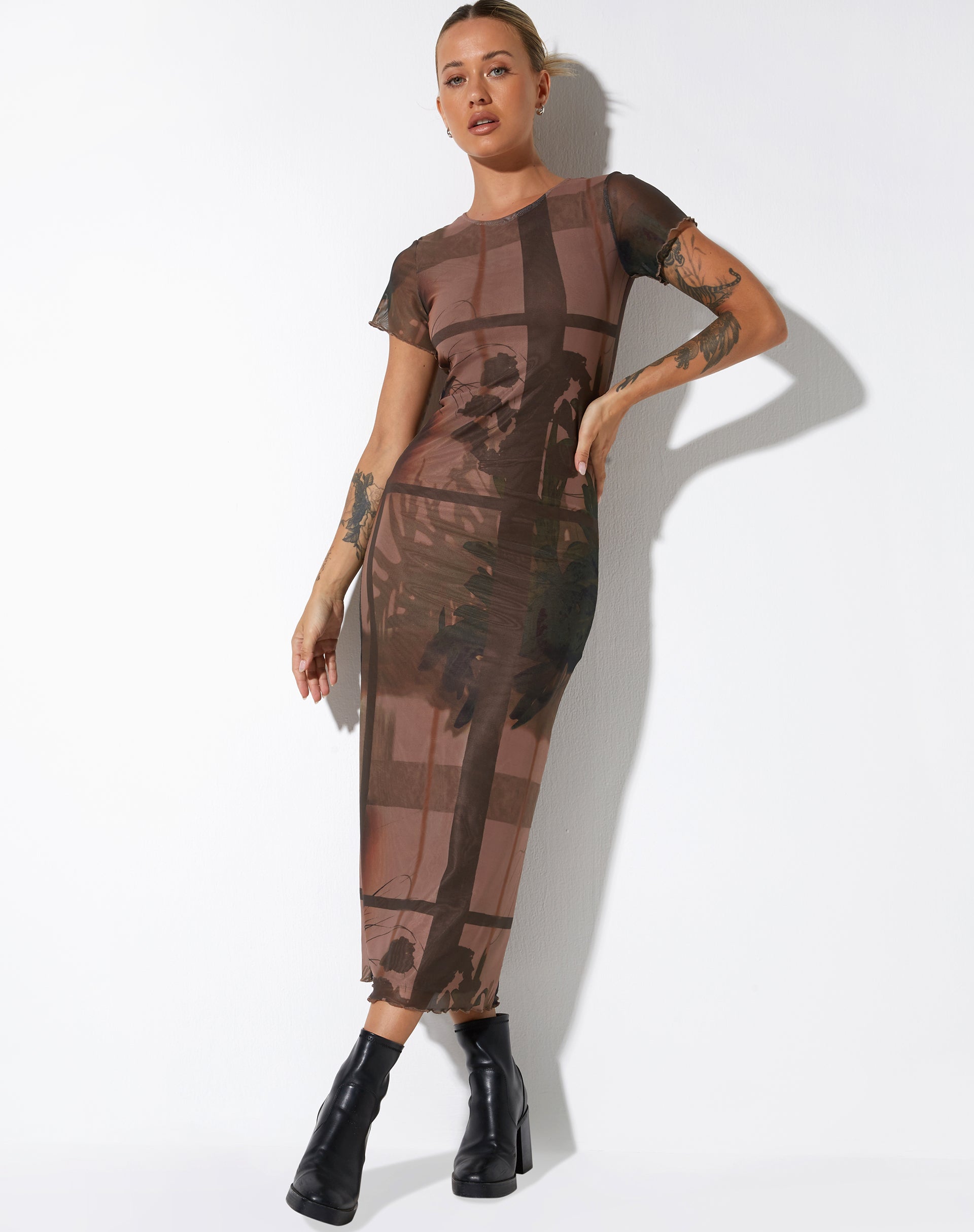 imagen de Roska Midi Dress en Photo Brown