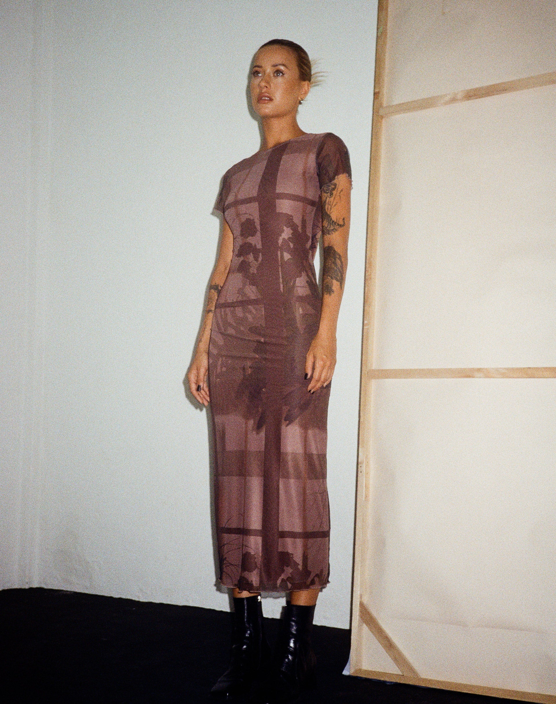 imagen de Roska Midi Dress en Photo Brown