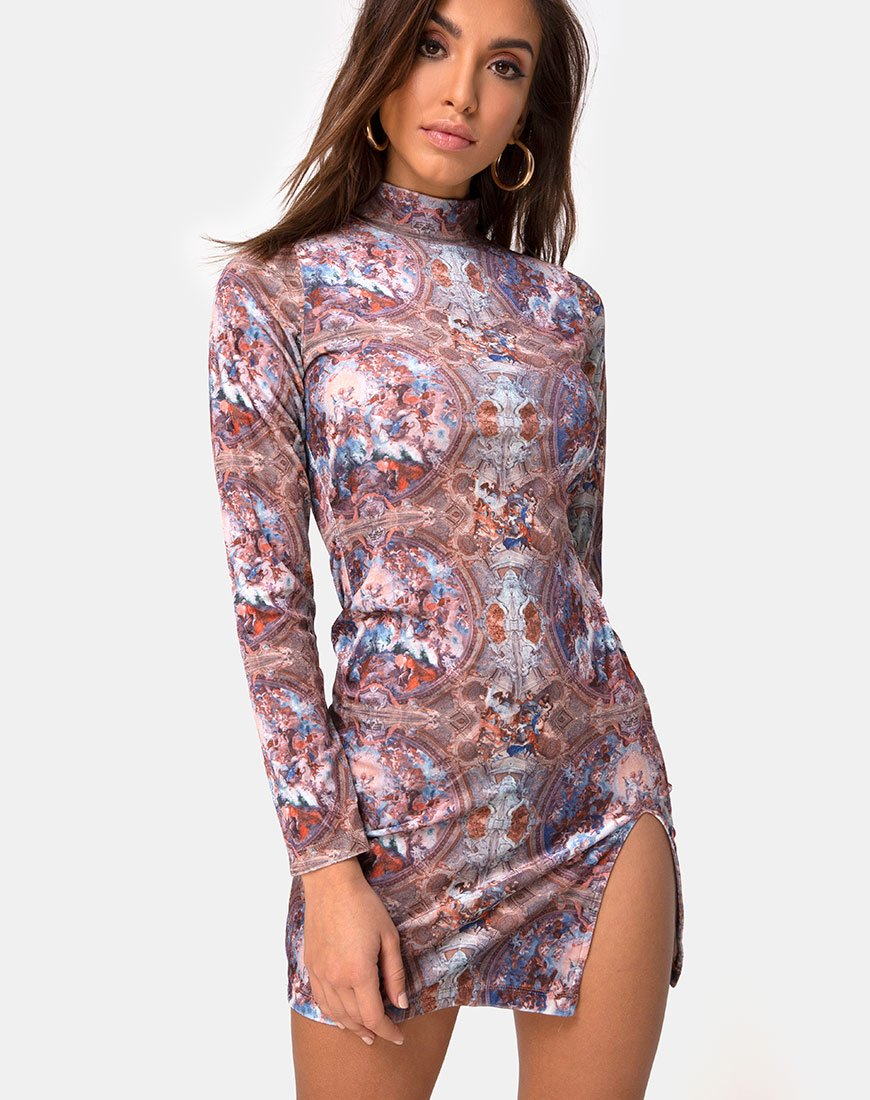Vestido Rossel en terciopelo estampado Palace