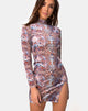 Imagen de Rossel Vestido en terciopelo estampado Palace