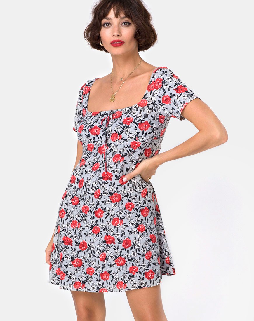 Vestido Ruchi en Blooming Rose