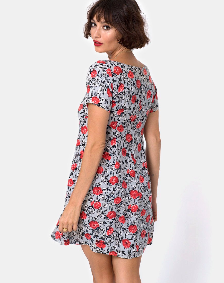 Vestido Ruchi en Blooming Rose