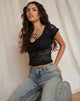 imagen de Rufte Top in Lace Black
