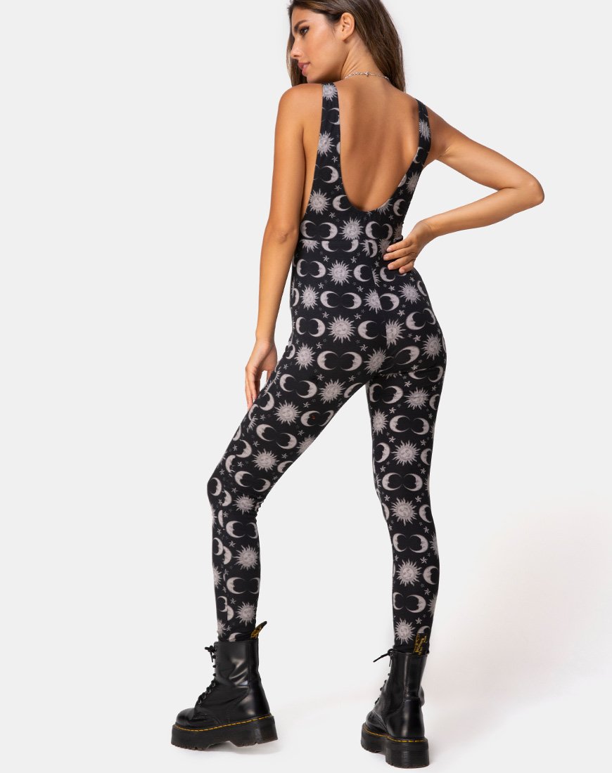 Ruika Unitard en negro luz de luna