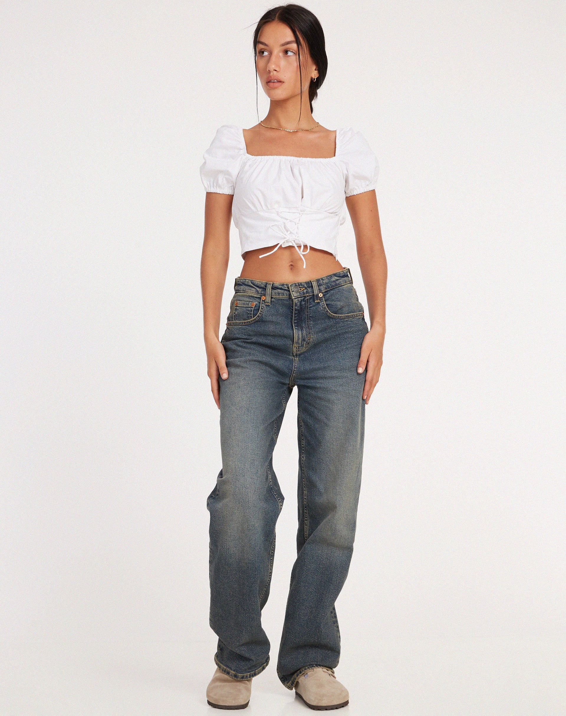 imagen de Ruiz Crop Top en Blanco