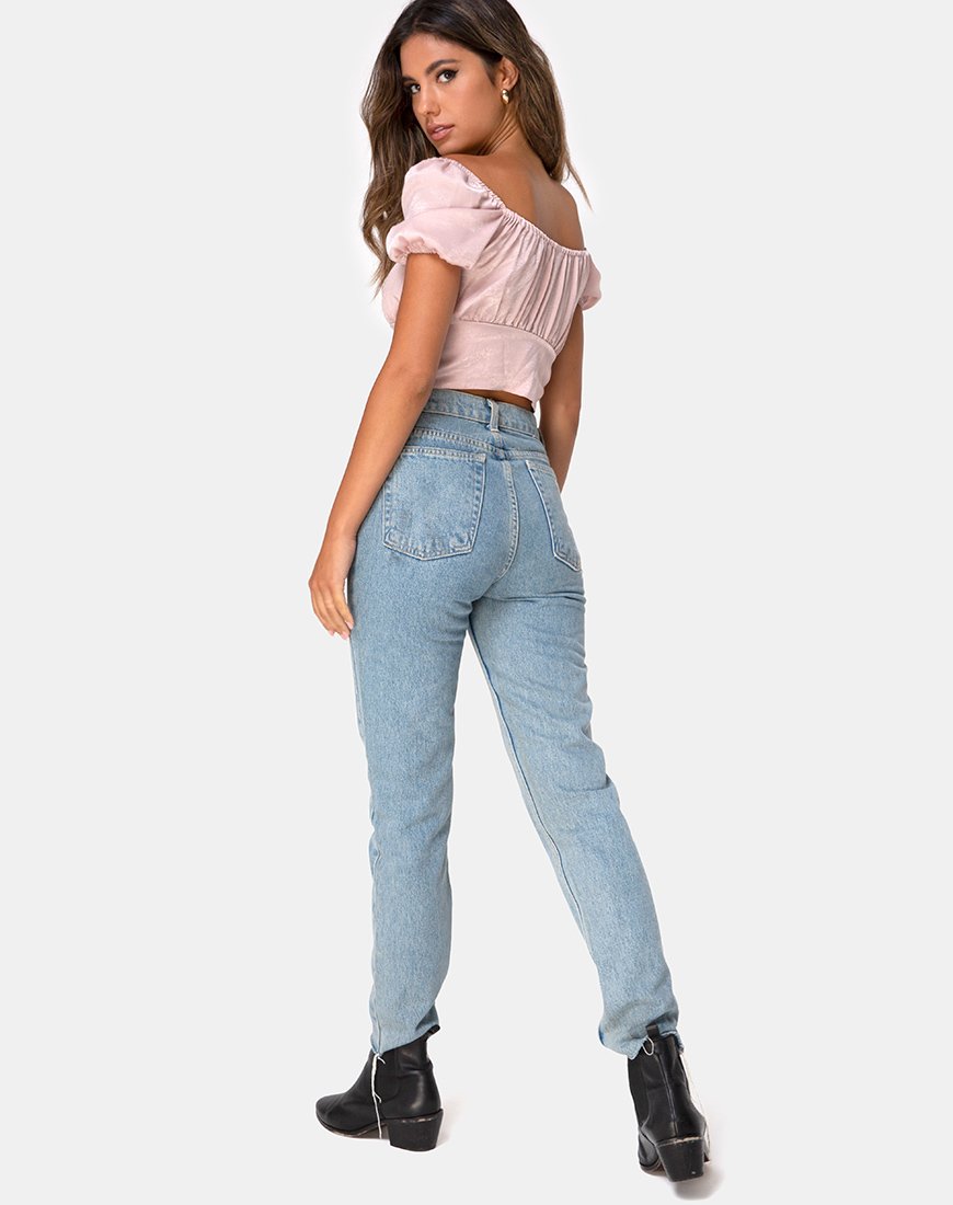 Imagen de Ruiz Off The Shoulder Top in Satin Dusty Rose