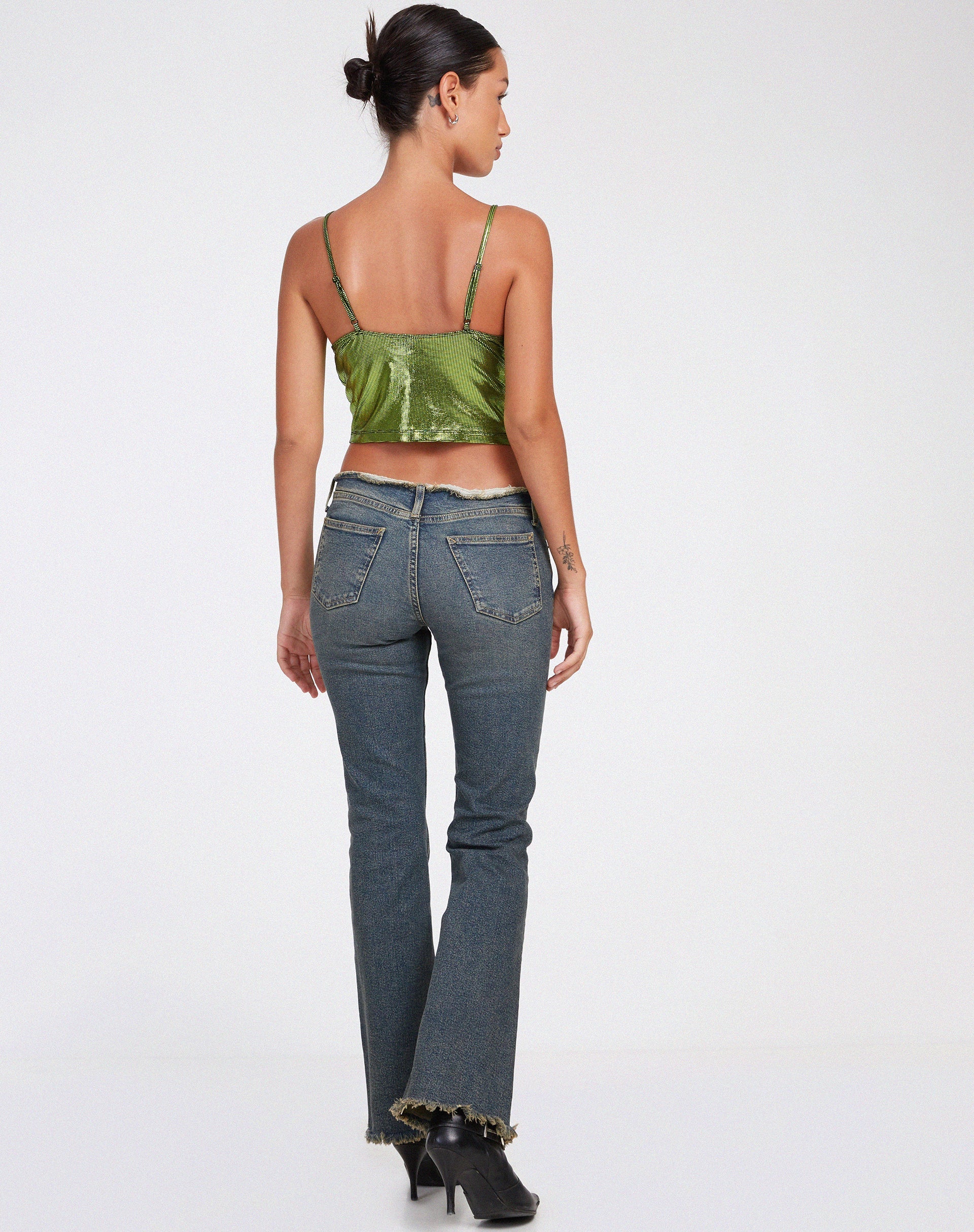 Rumak Crop Top en lima holográfica