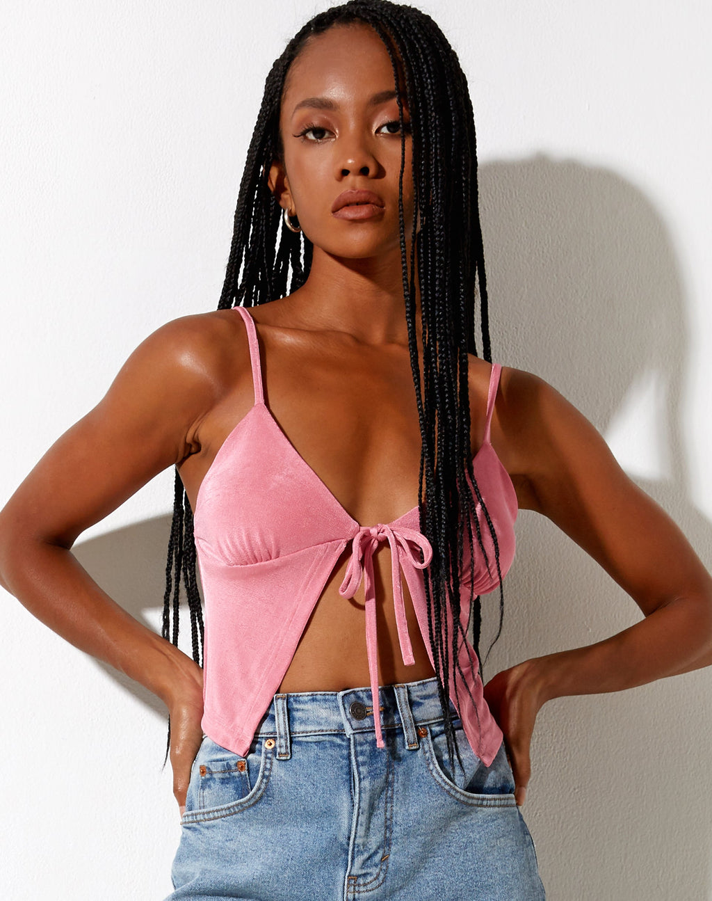 Rumak Cami Top en Crepe Rosa Caliente