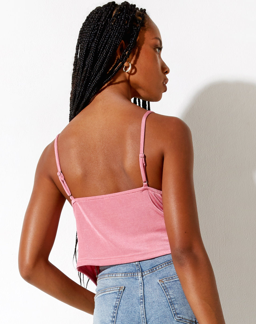 Rumak Cami Top en Crepe Rosa Caliente
