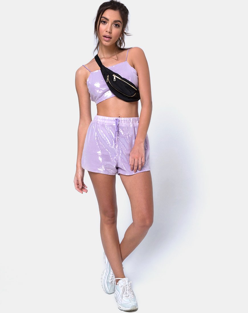 Imagen de Runner Short en Mini lentejuelas mate Lila