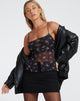 IMAGEN DE Ruya Top en Femme Floral Negro y Oro
