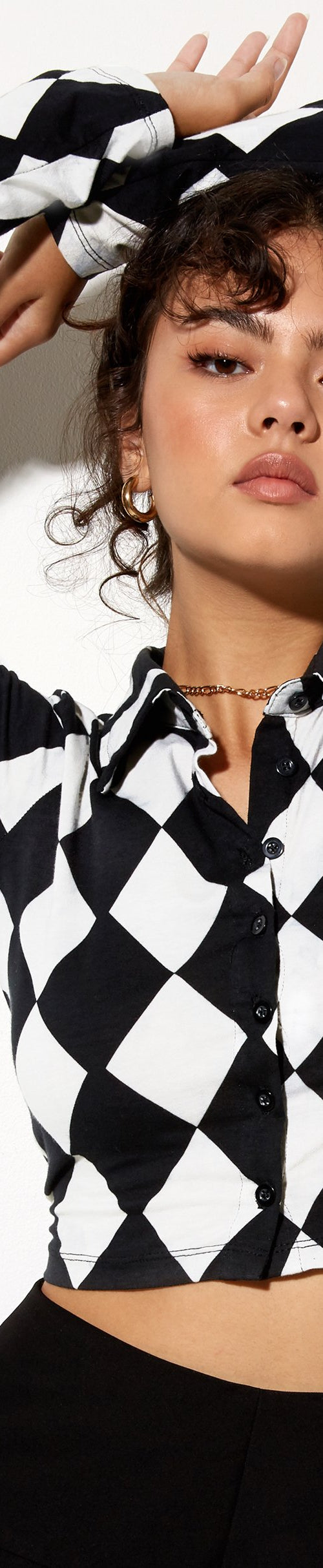 Imagen de Ryals Crop Top en Harlequin Blanco y Negro