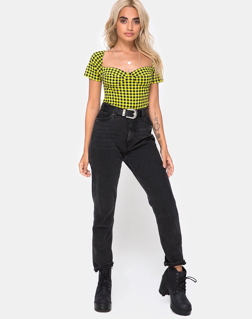Imagen de Ryon Corpiño en Gingham Medio Amarillo