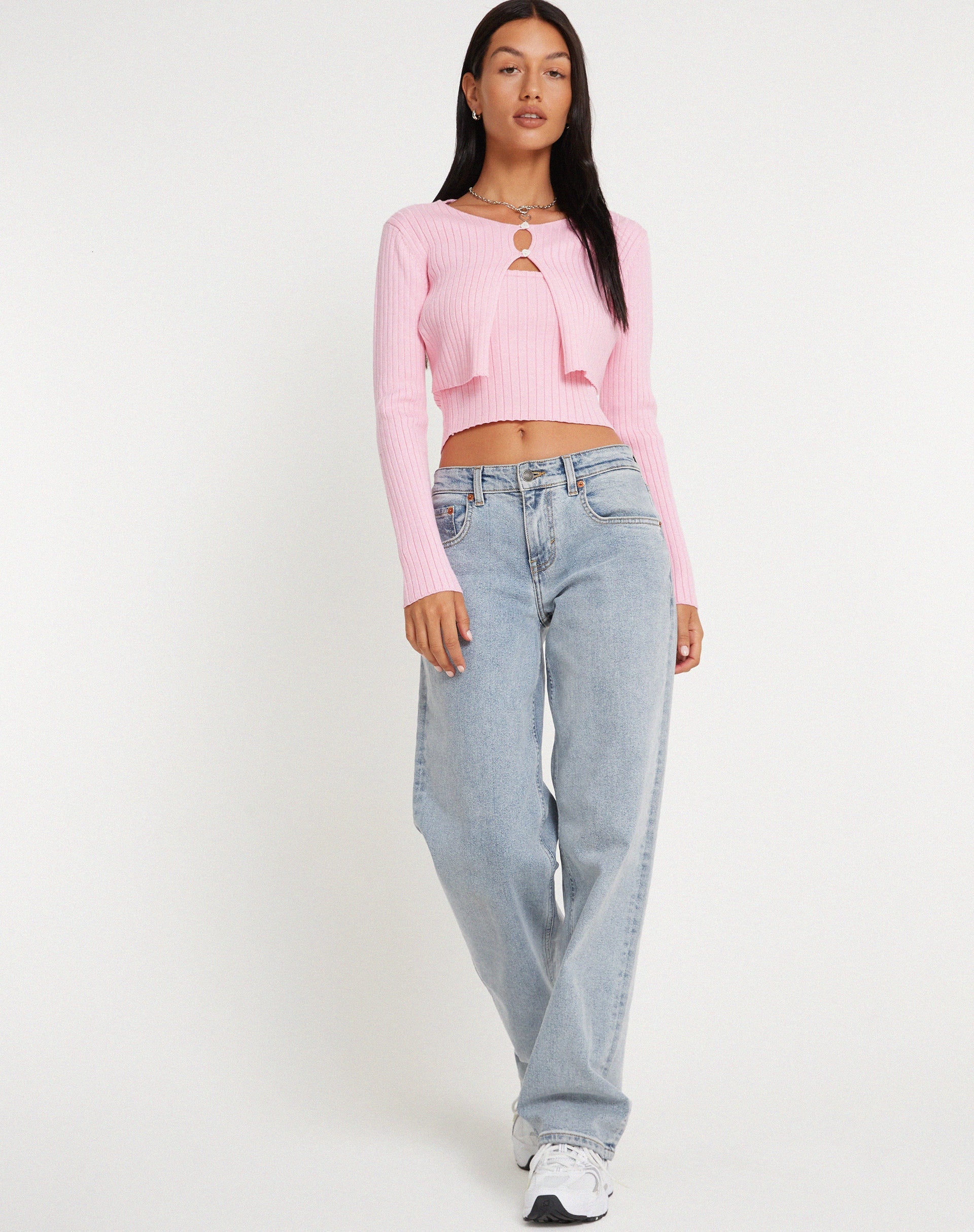 imagen de Sabai Button Up Cardi en Rosa