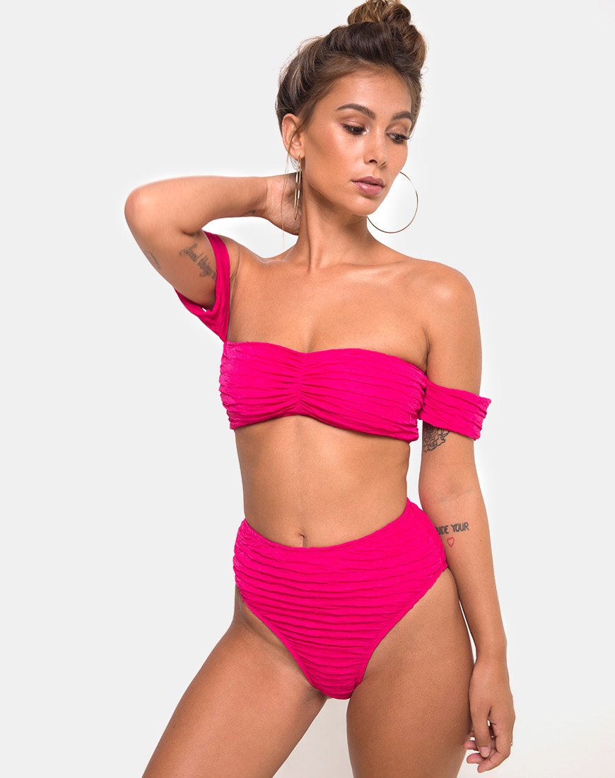 Imagen de Shaca Braguita de bikini en 80s Crinkle Pink Highlighter