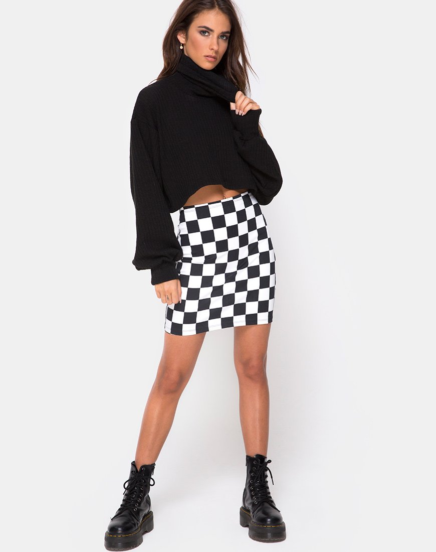 Imagen de Saffy Bodycon Skirt in Checker Board Medium