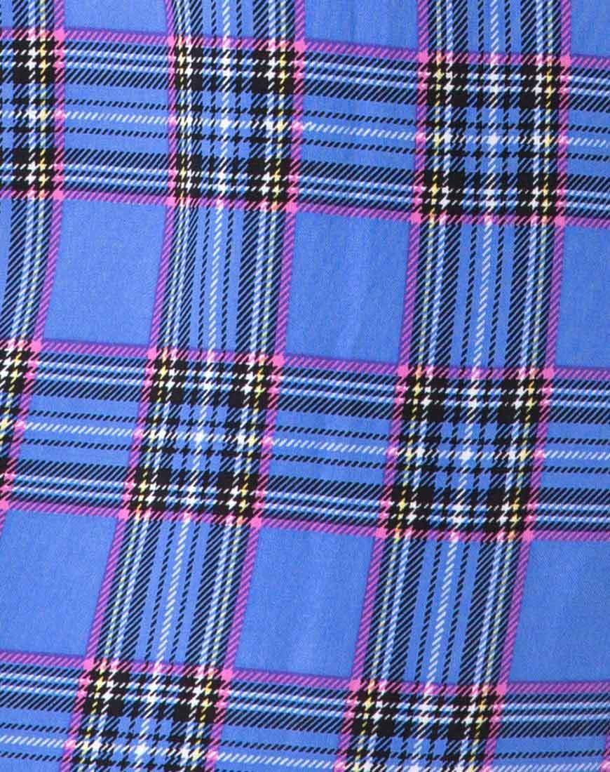 Imagen de Sagha Slip dress in 90s Check Blue Pink